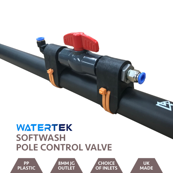 SoftWash Pole Control Valve 8mm Inlet / Outlet